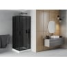 Mexen Rio square shower cabin 70 x 70 cm, graphite, black + Rio shower tray, white - 860-070-070-70-40-4510
