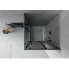 Mexen Rio vierkante doucheruimte 70 x 70 cm, grafiet, zwart + douchebak, wit - 860-070-070-70-40-4510