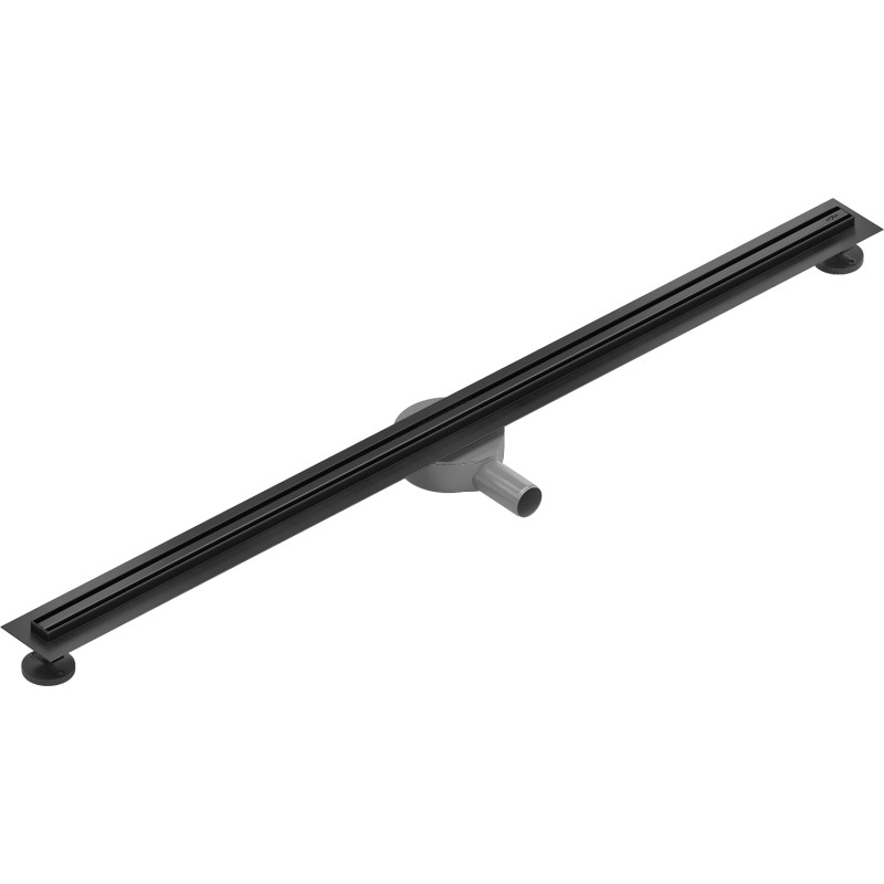 Mexen Flat 360° Slim rotary linear drain 130 cm, black - 1741130