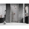 Mexen Lunar L porte de douche pivotante droite 120 cm, transparent, or rose - 834L-120-000-60-00-P