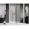Mexen Lunar L porte de douche pivotante droite 140 cm, transparent, or rose - 834L-140-000-60-00-P