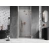 Mexen Lunar L 70 cm Right Hinged Shower Door, Transparent, Brushed Copper - 834L-070-000-65-00-P