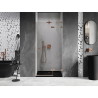 Mexen Lunar L dušši hinged uksed parempoolsed 110 cm, läbipaistev, harjatud vask - 834L-110-000-65-00-P
