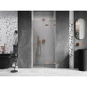 Mexen Lunar L dušši hinged uksed parempoolsed 110 cm, läbipaistev, harjatud vask - 834L-110-000-65-00-P