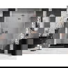 Mexen Lunar L Duschdrehtür rechts 140 cm, transparent, gebürstetes Kupfer - 834L-140-000-65-00-P