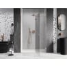 Mexen Lunar L drzwi prysznicowe uchylne prawe 140 cm, transparent, miedź szczotkowana - 834L-140-000-65-00-P
