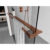 Mexen plank voor douchewand met handdoekreling, roze goud - 800-02-60