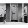 Porte de douche pivotante droite Mexen Lunar L 70 cm, transparent, gris canon brossé - 834L-070-000-66-00-P