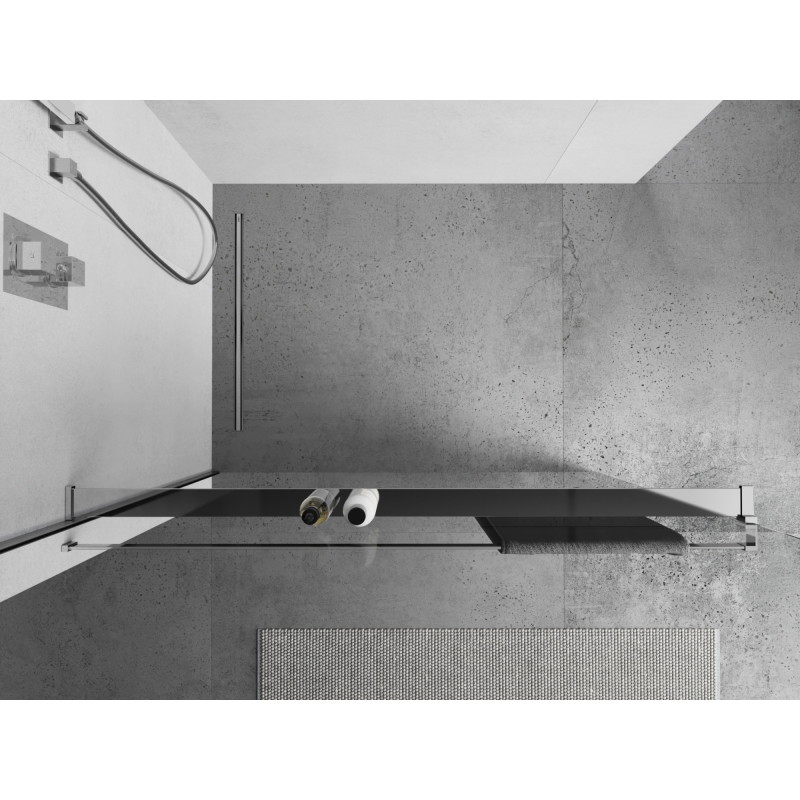 Mexen estante para mampara de ducha con toallero, cromo - 800-02-01