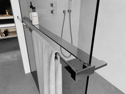 Mexen plank voor douchewand met handdoekreling, chroom - 800-02-01