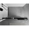 Mexen estante para pared de ducha con barandilla para toallas, negro - 800-02-70