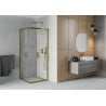 Mexen Rio cabine de douche carrée 70 x 70 cm, transparente, or - 860-070-070-50-00