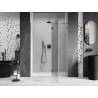 Mexen Lunar L Right-Swing Shower Door 135 cm, Transparent, Brushed Gun Gray - 834L-135-000-66-00-P