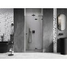 Mexen Lunar L dušiuks uksed, parempoolsed, 125 cm, läbipaistvad, must - 834L-125-000-70-00-P