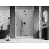 Mexen Lunar L drzwi prysznicowe uchylne prawe 135 cm, transparent, czarne - 834L-135-000-70-00-P