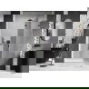 Mexen Lunar L Duschtür, rechts anschlagend, 140 cm, transparent, schwarz - 834L-140-000-70-00-P