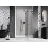 Mexen Lunar L porte de douche pivotante droite 140 cm, transparentes, noires - 834L-140-000-70-00-P