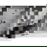 Mexen Lunar L Duschtür, rechts anschlagend, 140 cm, transparent, schwarz - 834L-140-000-70-00-P