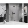 Mexen Lunar L drzwi prysznicowe uchylne prawe 140 cm, transparent, czarne - 834L-140-000-70-00-P
