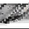 Mexen Lunar L Duschtür, rechts anschlagend, 140 cm, transparent, schwarz - 834L-140-000-70-00-P