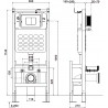 Mexen Tex Air F pneumaatiline vabaltseisev seinasisene raam WC jaoks - 61101A