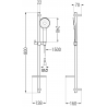 Mexen DQ40 verstelbare doucheset, wit - 785404581-20
