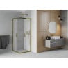 Mexen Rio quadratische Duschkabine 70 x 70 cm, matt, gold - 860-070-070-50-30