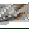 Mexen Rio vierkante douchecabine 70 x 70 cm, matglas, goud - 860-070-070-50-30