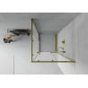 Mexen Rio square shower enclosure 80 x 80 cm, frosted, gold - 860-080-080-50-30