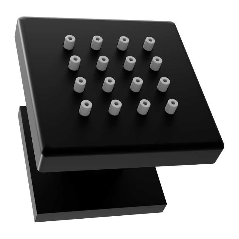 Mexen boquilla lateral empotrada, negra - 79360-70