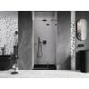 Mexen Lunar L drzwi prysznicowe uchylne prawe 100 cm, transparent, gun metal - 834L-100-000-95-00-P