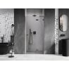 Mexen Lunar L drzwi prysznicowe uchylne prawe 100 cm, transparent, gun metal - 834L-100-000-95-00-P