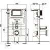Mexen Tex Air XS-F châssis encastré pneumatique pour WC - 61800A