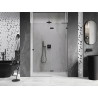 Mexen Lunar L dušinurga parempoolsed uksed 135 cm, läbipaistev, reljeefne metall - 834L-135-000-95-00-P