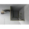 Mexen Rio quadratische Duschkabine 80 x 80 cm, Graphit, Gold - 860-080-080-50-40