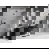 Mexen Lunar L Duschabtrennung schwenkbar rechts 140 cm, transparent, Gun Metal - 834L-140-000-95-00-P