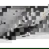 Mexen Lunar L Duschabtrennung schwenkbar rechts 140 cm, transparent, Gun Metal - 834L-140-000-95-00-P