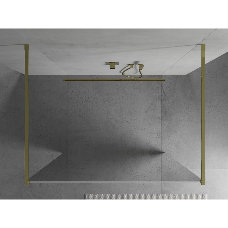 Mexen Kioto vabalt seisev dušisein 120 x 200 cm, peegel 8 mm, kuldne - 800-120-002-50-50