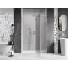 Mexen Lunar L right hinged shower door 140 cm, transparent, brushed nickel - 834L-140-000-97-00-P