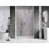 Mexen Lunar L drzwi prysznicowe uchylne prawe 140 cm, transparent, nikiel szczotkowany - 834L-140-000-97-00-P