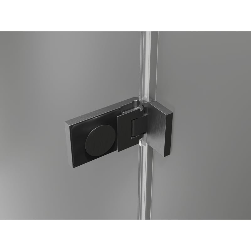 Mexen Lunar-F vouwdeur voor douche, rechts 60 cm, transparant, geborsteld gun gray - 836-060-000-66-00-P