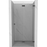 Mexen Lunar-F kokkupandavad duššiuksed parempoolsed 75 cm, läbipaistev, harjatud relv-hall - 836-075-000-66-00-P