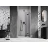 Mexen Lunar-F kokkupandavad duššiuksed parempoolsed 75 cm, läbipaistev, harjatud relv-hall - 836-075-000-66-00-P