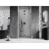 Mexen Lunar-F kokkupandavad duššiuksed parempoolsed 75 cm, läbipaistev, harjatud relv-hall - 836-075-000-66-00-P