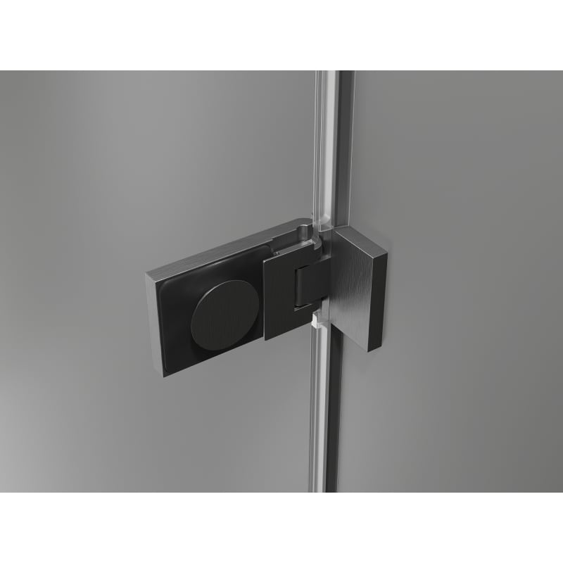 Mexen Lunar-F drzwi prysznicowe składane prawe 85 cm, transparent, gun gray szczotkowany - 836-085-000-66-00-P