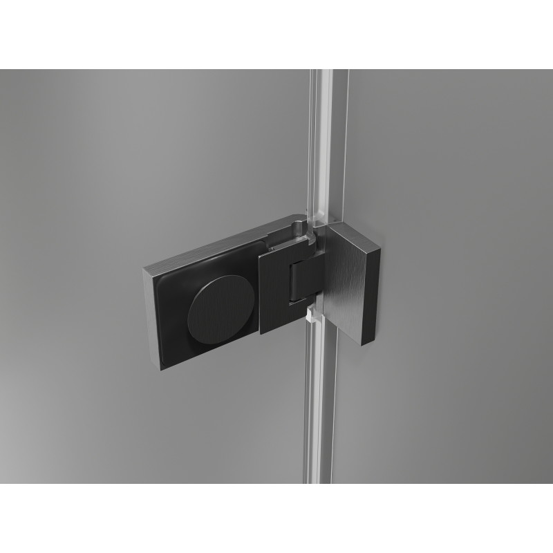 Mexen Lunar-F kokkupandavad duššide uksed, parempoolsed 90 cm, läbipaistev, harjatud gun metal hall - 836-090-000-66-00-P