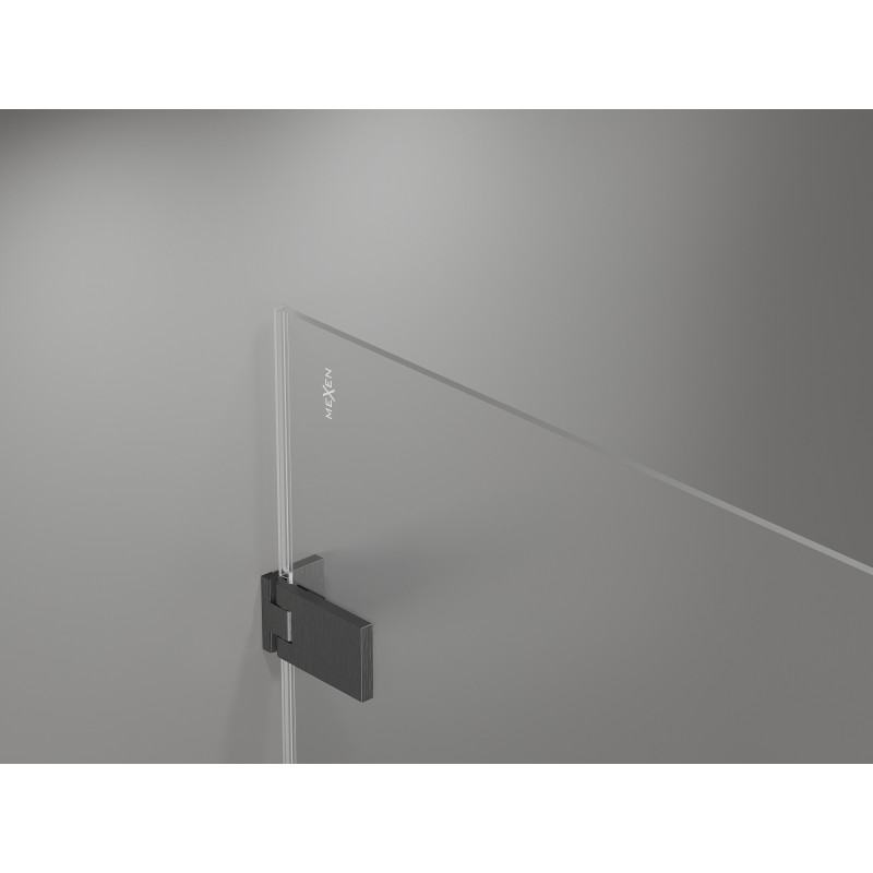 Mexen Lunar-F drzwi prysznicowe składane prawe 100 cm, transparent, gun gray szczotkowany - 836-100-000-66-00-P