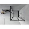 Mexen Rio cabine de douche carrée 80 x 80 cm, givrée, noire - 860-080-080-70-30
