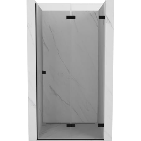 Mexen Lunar-F folding shower door right 75 cm, transparent, black - 836-075-000-70-00-P