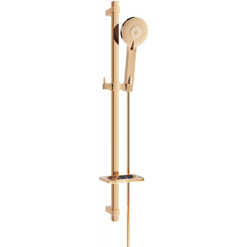 Mexen DQ40 conjunto de chuveiro deslizante, ouro rosa - 785404581-60
